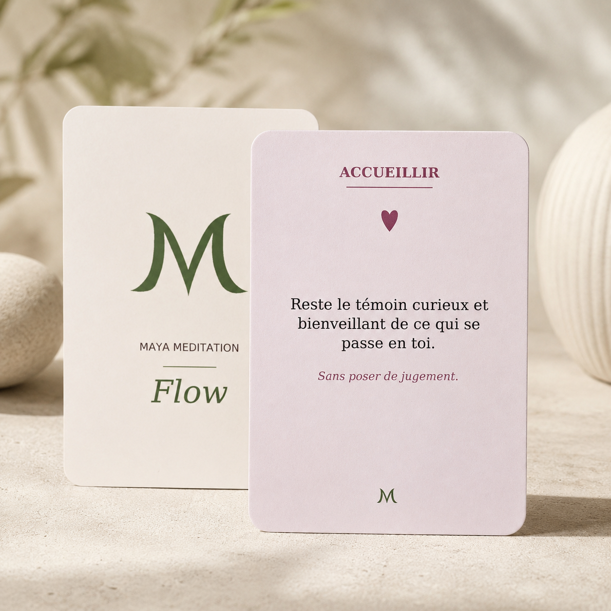 Carte Flow et verso Maya Meditation